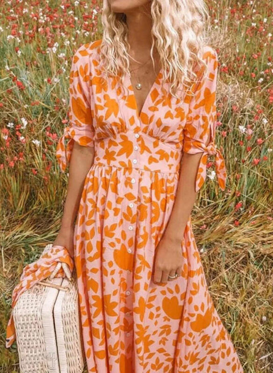 Karalena - Langes Kleid - Boho - Moderner Stil - Ideal für den Sommer