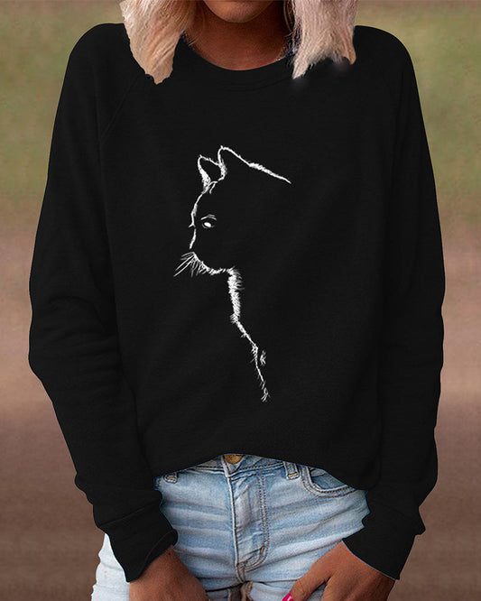 Galinda - Katzen Sweatshirt - Lässig - Hochwertiges Material - Ideal für Alltagskleidung