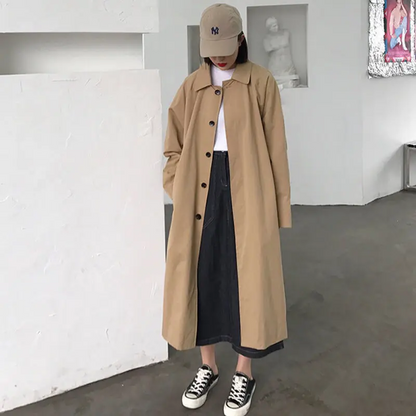 Oversized Koreanischer Stil Trenchcoat für Damen | Ideal für den Winter