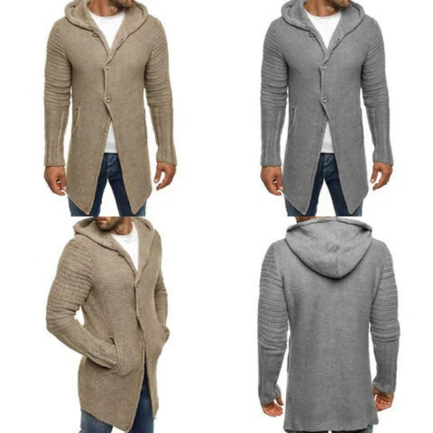 Andrew - Lange Strickjacke mit Kapuze - Casual - Made for Comfort - Ideal für Herbst/Winter