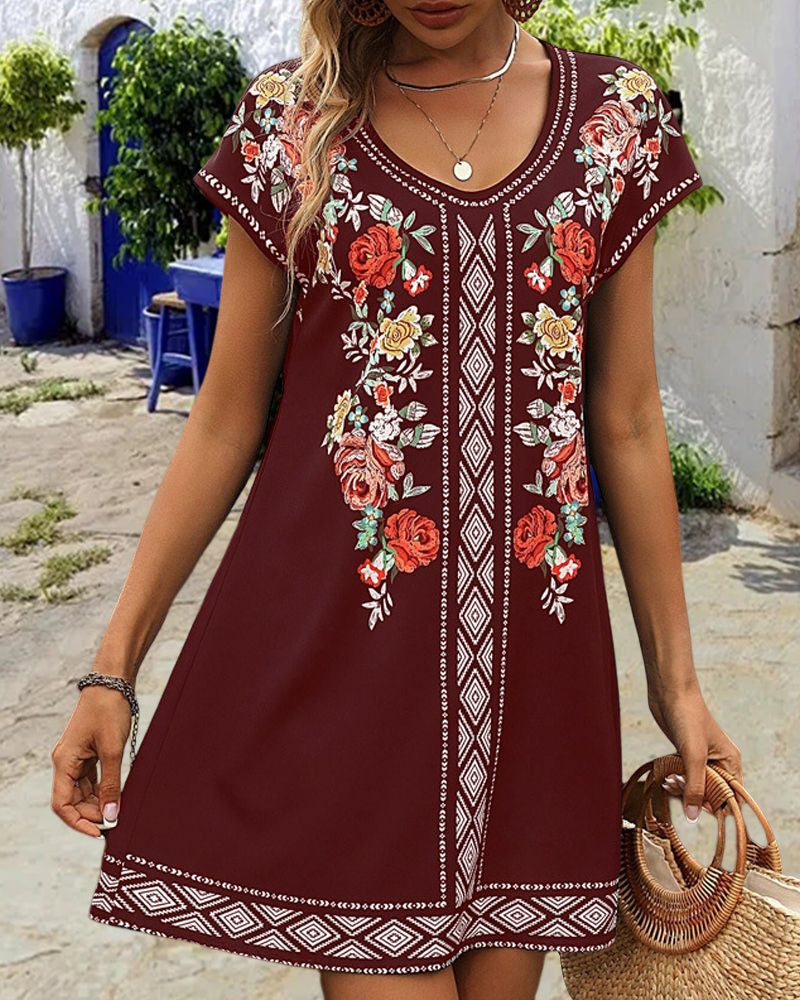 Arlena - Kleid - Lässig - Weinrot/Hochleistungsstoff - Ideal für Sommer