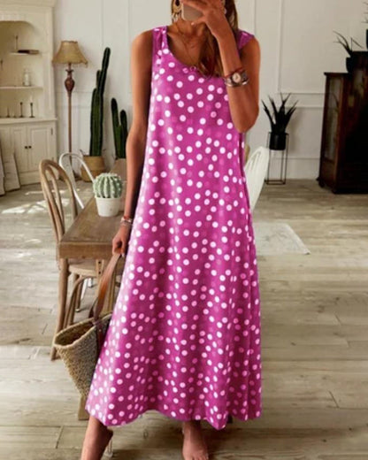 Leontine - Maxikleid mit Polka-Dot-Print