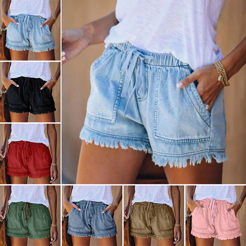 Kaiya - Denim-Shorts mit hoher Taille