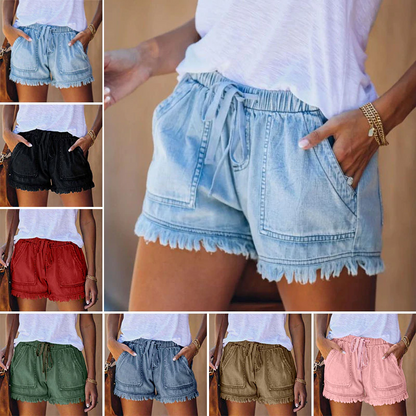 Kaiya - Denim-Shorts mit hoher Taille