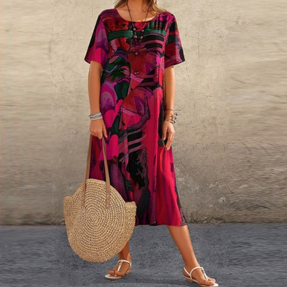 Helindra - Langes Kleid - Boho - Moderner Stil - Ideal für den Sommer