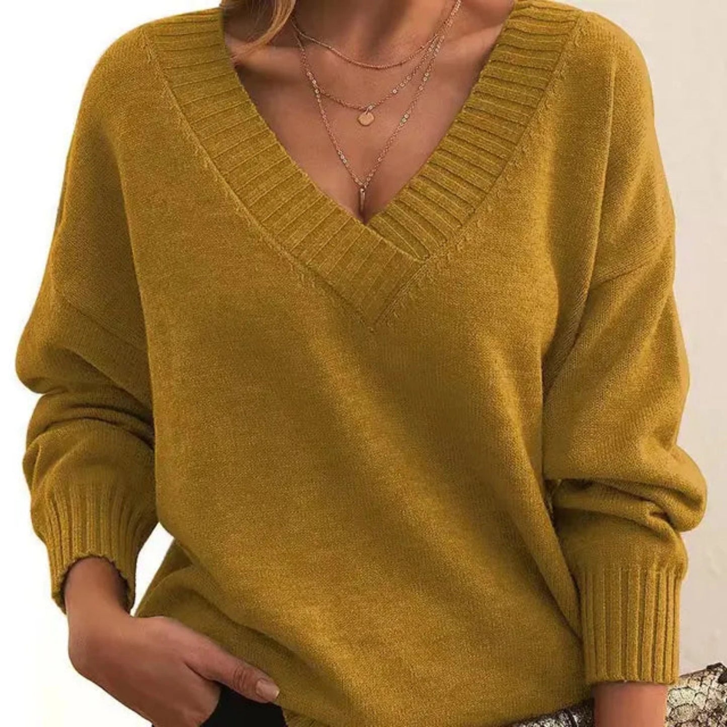 Windra - Pullover mit V-Ausschnitt - Klassisch - Komfortabel - Ideal für den Herbst