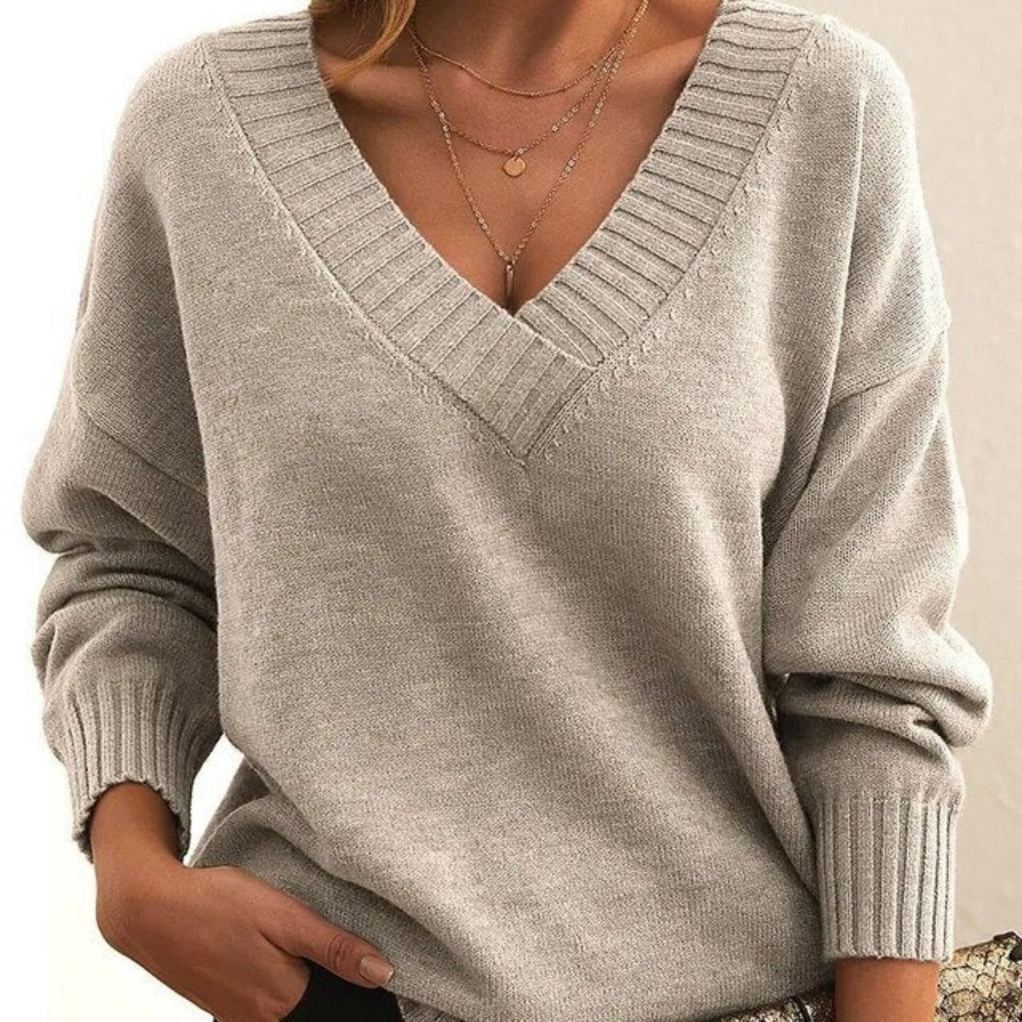 Windra - Pullover mit V-Ausschnitt - Klassisch - Komfortabel - Ideal für den Herbst