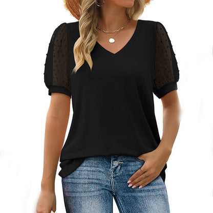 Emelie - Lässige Bluse mit V-Ausschnitt