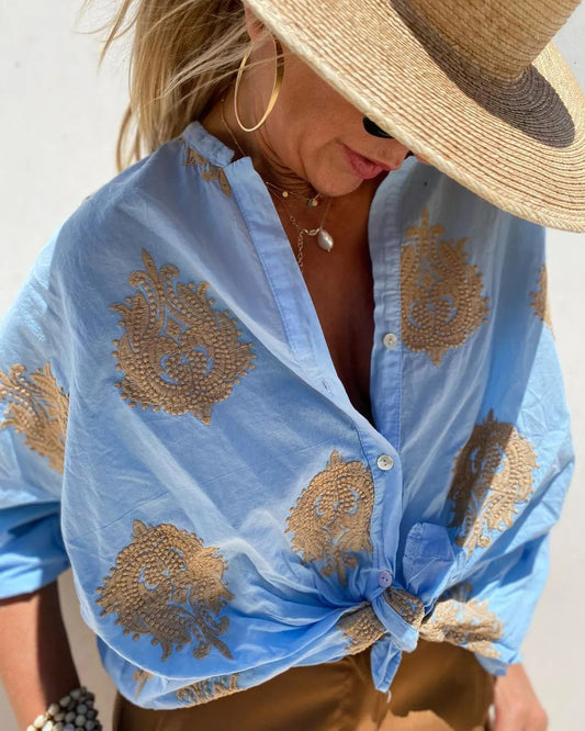 Selinda - Sommershirt - Boho - Unique Print - Ideal for Summer