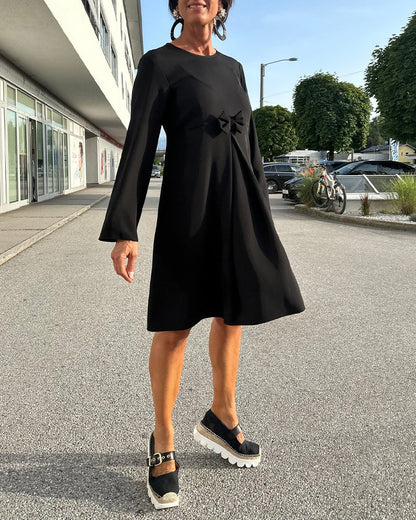 Lydia - Kleid - Elegant - Schwarz/Fushia, Luxuriöses Material - Formelle Anlässe