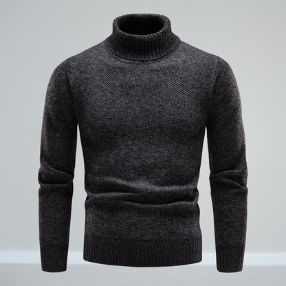 Ludwig - Rollkragenpullover - Elegant - Schwarz / Luxuriöses Material - Formelle Anlässe