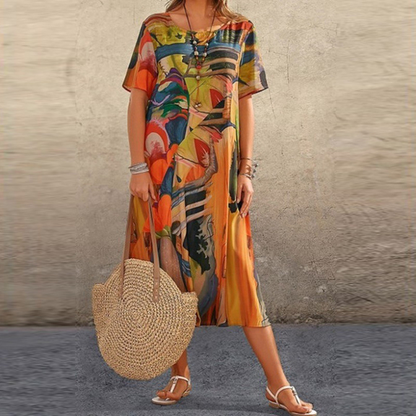 Helindra - Langes Kleid - Boho - Moderner Stil - Ideal für den Sommer