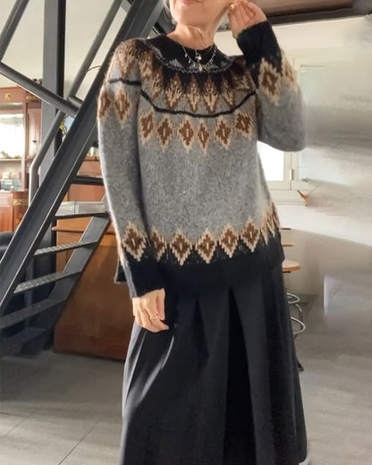 Maureen - Bequemer Pullover mit geometrischem Muster