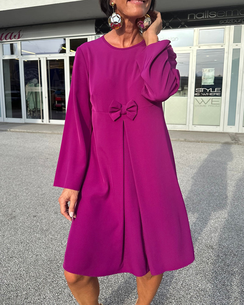 Lydia - Kleid - Elegant - Schwarz/Fushia, Luxuriöses Material - Formelle Anlässe