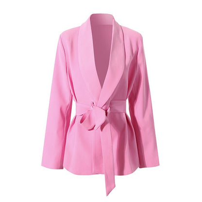 Madlen - Blazer & Hose - Schick/Elegant - Rosa / Luxuriöses Material - Alltagstauglich