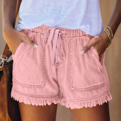 Kaiya - Denim-Shorts mit hoher Taille