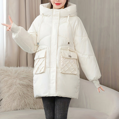 Damen Stylischer Mittellanger Puffer Mantel für Damen | Ideal für den Winter