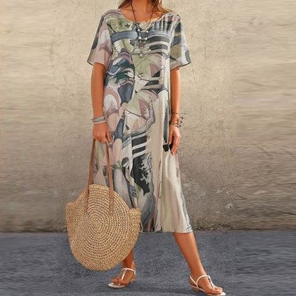 Helindra - Langes Kleid - Boho - Moderner Stil - Ideal für den Sommer