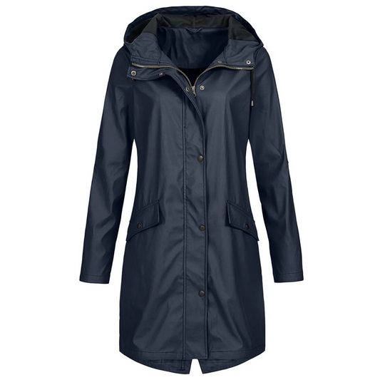 Casual Hooded Langer Winddichter Trenchcoat für Damen | Ideal für den Winter