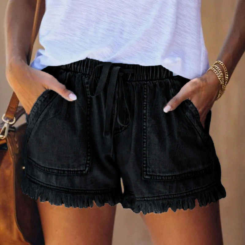 Kaiya - Denim-Shorts mit hoher Taille