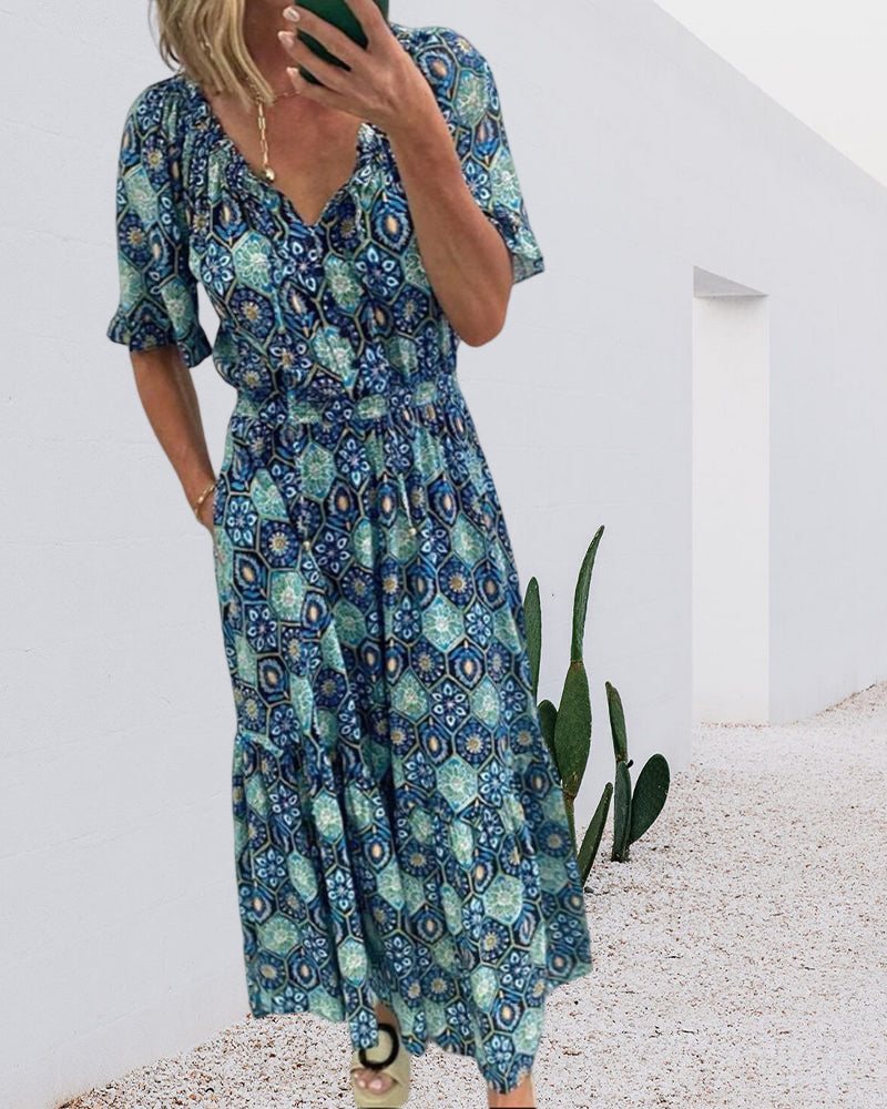 Melenia - Langes Kleid - Schick - Leinen - Ideal für den Sommer