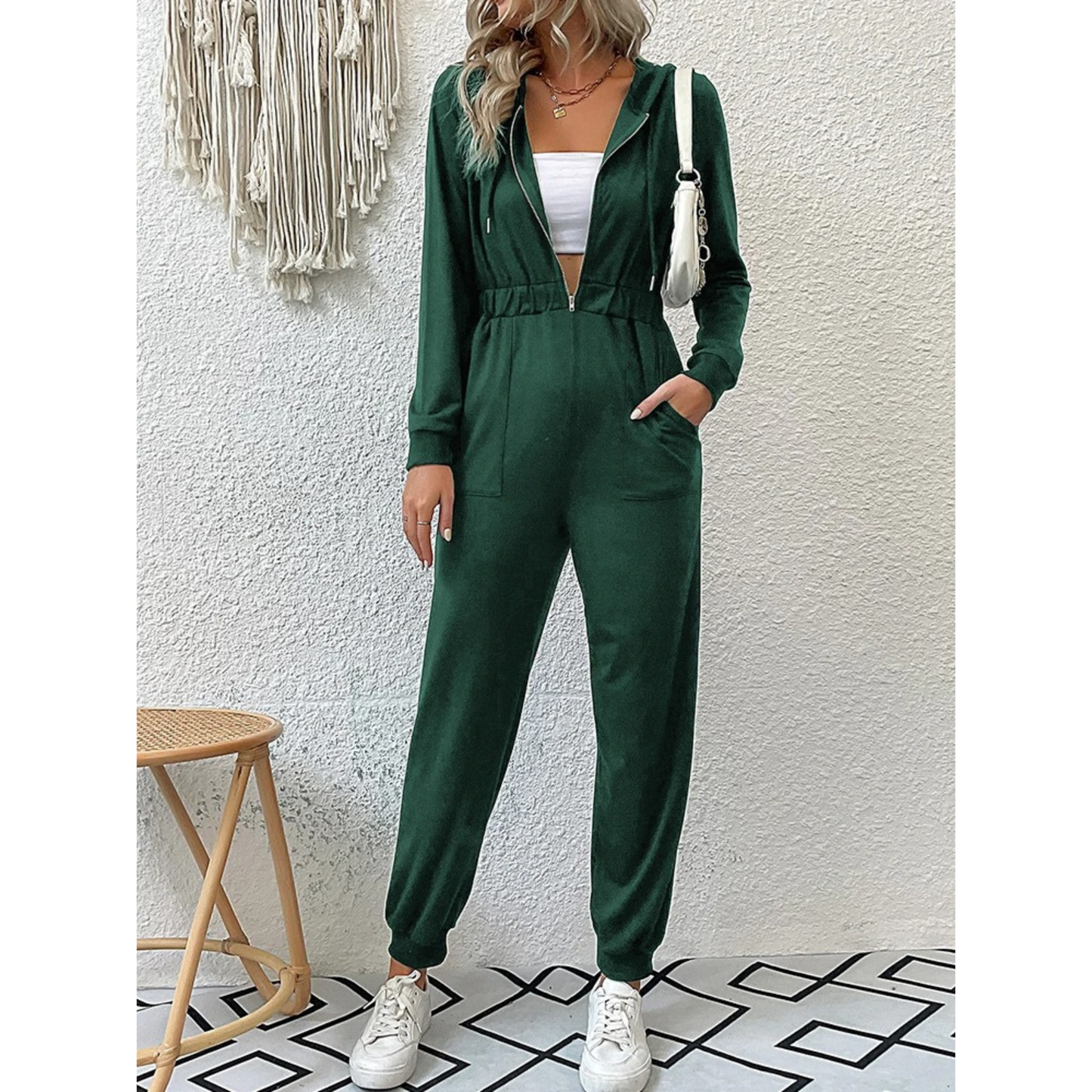 Retro Luxus Jumpsuit Jogginganzug & Lauf-Set für Damen | Perfekt für legere Tage