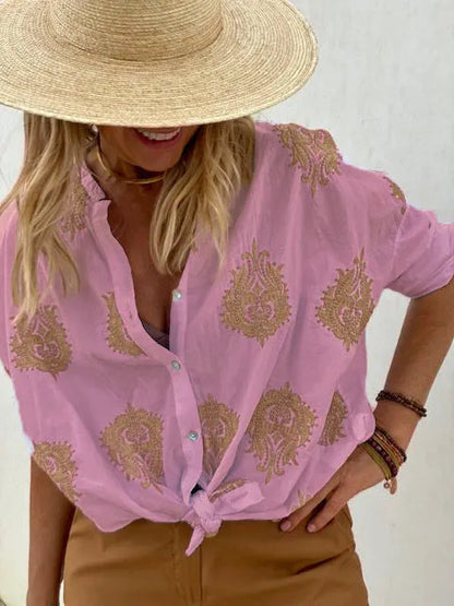 Selinda - Sommershirt - Boho - Unique Print - Ideal for Summer