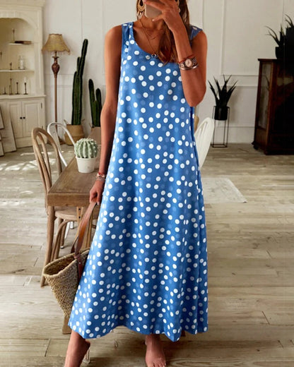 Leontine - Maxikleid mit Polka-Dot-Print