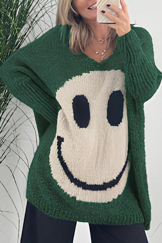 Carolyn - Eleganter Smiley-Langarmpullover