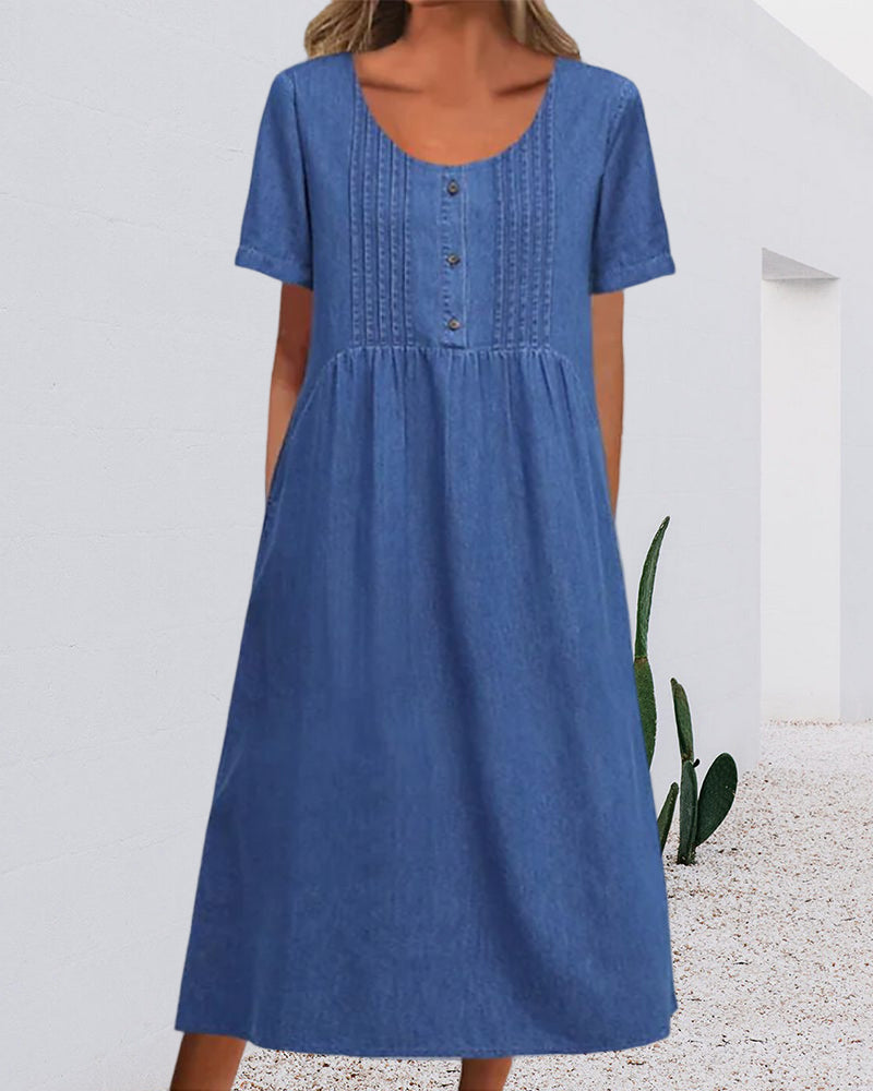 Parina - Midikleid - Lässig - Denim - Alltagstauglich