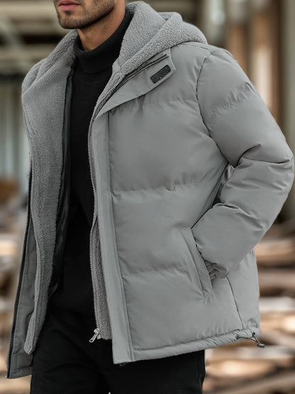 Casual Warme Gepolsterte Winterjacke mit Kapuze für Herren | Ideal für den Winter