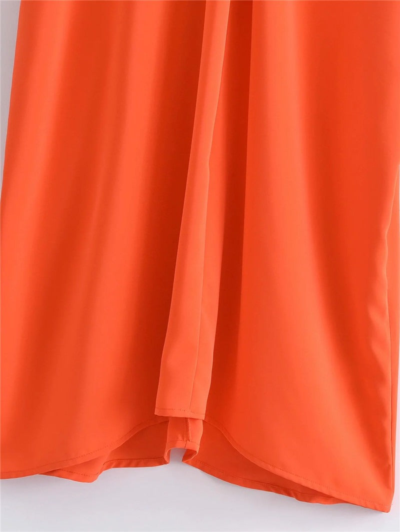 Romilly - Satinkleid - Elegant - Orange / Luxuriöses Material - Ideal für Sommer