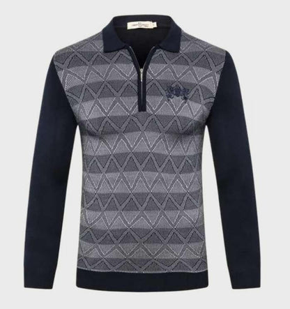 Dimitrios - Polo-Pullover mit Reißverschluss - Klassisch - Trendy - Ideal für Herbst/Winter