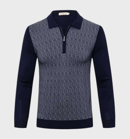 Dimitrios - Polo-Pullover mit Reißverschluss - Klassisch - Trendy - Ideal für Herbst/Winter