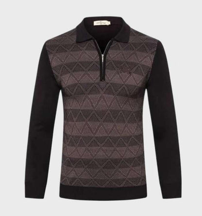 Dimitrios - Polo-Pullover mit Reißverschluss - Klassisch - Trendy - Ideal für Herbst/Winter