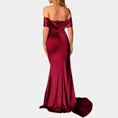 Felice - Partykleid - Elegant - Weinrot / Seide / Luxuriöses Material - Ideal für Party