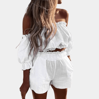 Yara - Off-Shoulder-Top und kurze Hose im Set