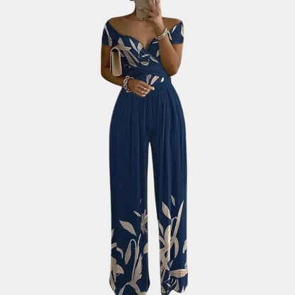 Jana - Schulterfreier Jumpsuit - Boho - Einzigartiger Druck - Ideal für den Sommer