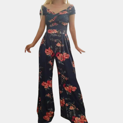 Jana - Schulterfreier Jumpsuit - Boho - Einzigartiger Druck - Ideal für den Sommer