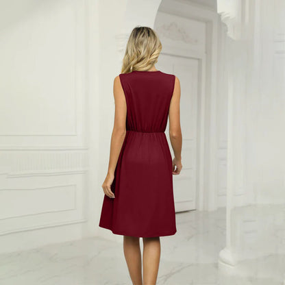 Rhea - Midikleid mit V-Ausschnitt