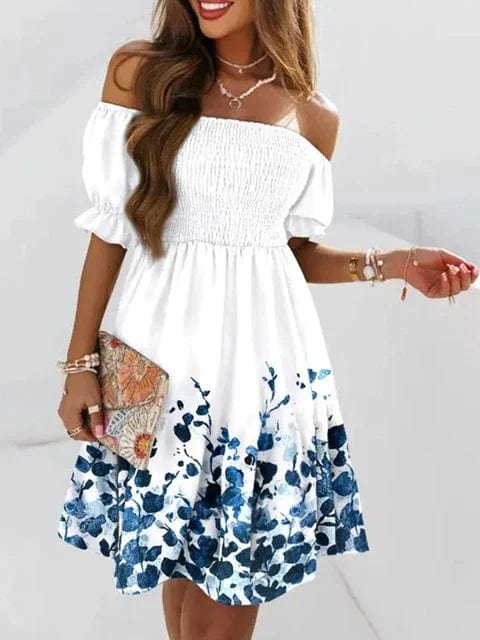 Willara - Lässiges schulterfreies Kleid - Boho - Moderner Stil - Ideal für den Sommer