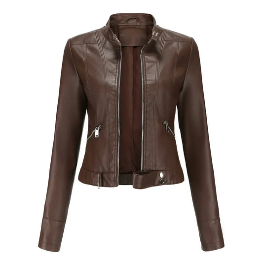 Elegante Biker Lederjacke im Vintage-Look für Damen | Chic und Perfekt für Alltagseinsätze