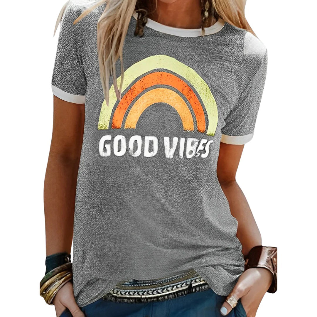 Belie - Goodvibes T-Shirt - Lässig - Einzigartiger Druck - Ideal für den Sommer