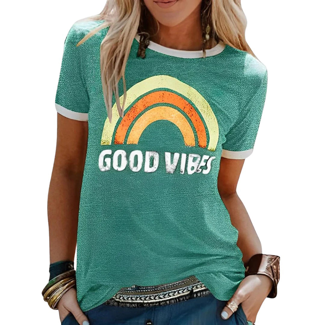 Belie - Goodvibes T-Shirt - Lässig - Einzigartiger Druck - Ideal für den Sommer