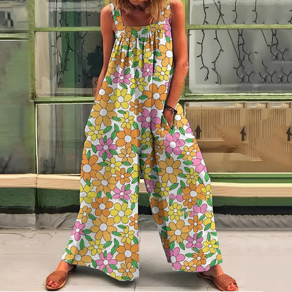 Helina - Geblümter Jumpsuit - Boho - Hochwertiges Material - Ideal für den Sommer