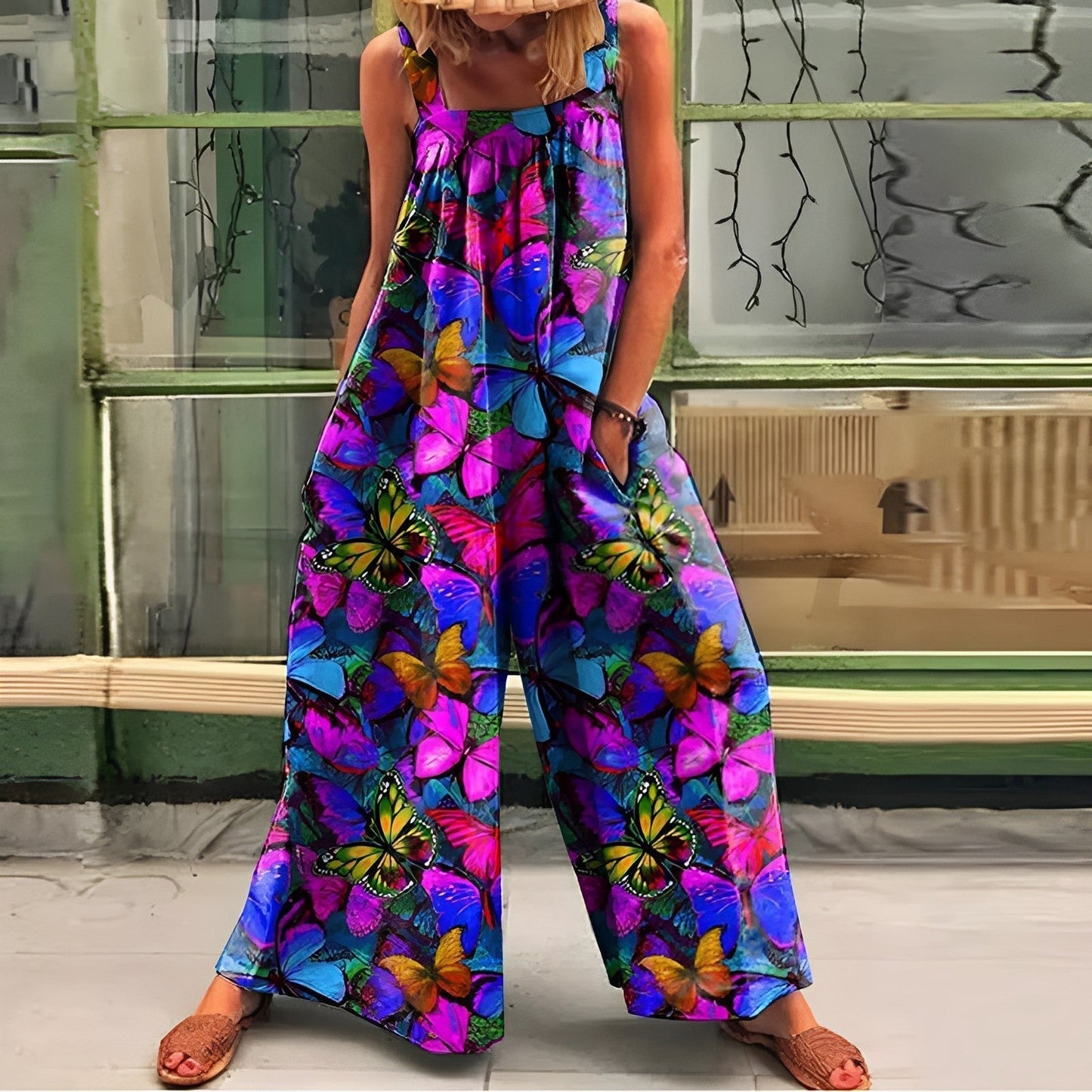 Helina - Geblümter Jumpsuit - Boho - Hochwertiges Material - Ideal für den Sommer