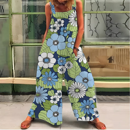 Helina - Geblümter Jumpsuit - Boho - Hochwertiges Material - Ideal für den Sommer