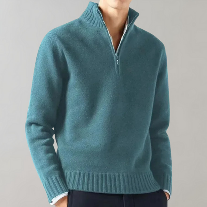 Warmer Fleece Pullover mit Reißverschluss für Herren | Ideal für den Winter