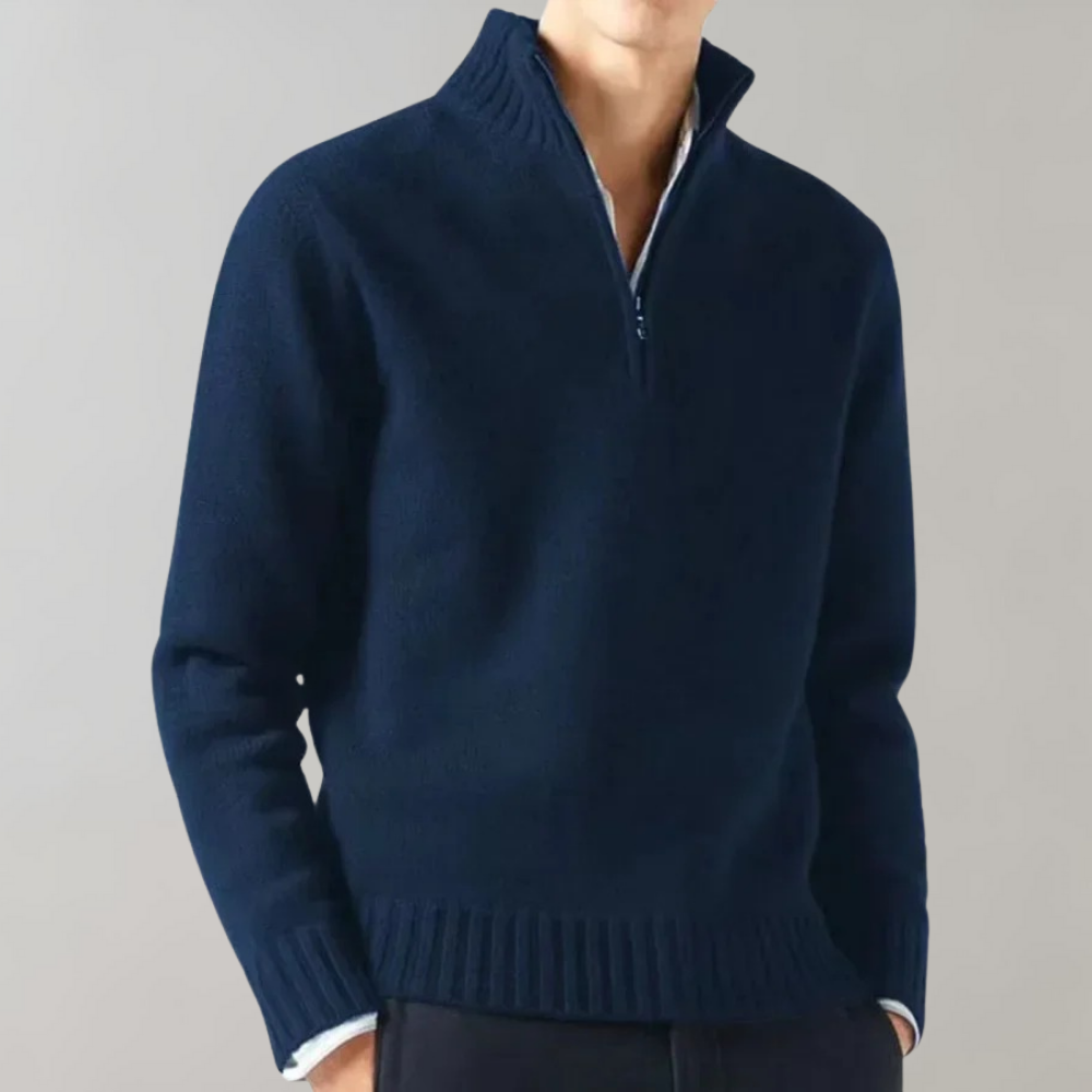 Warmer Fleece Pullover mit Reißverschluss für Herren | Ideal für den Winter