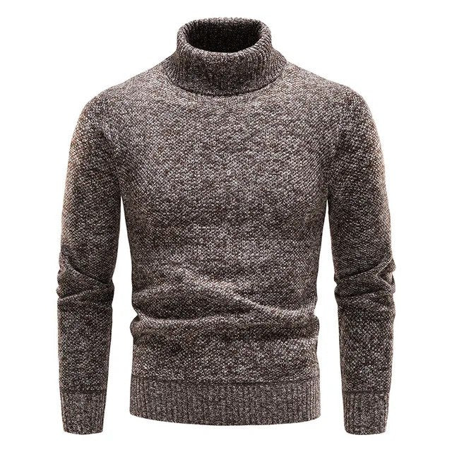 Schmal Geschnittener Strick-Turtleneck-Pullover Für Herren | Ideal für den Winter